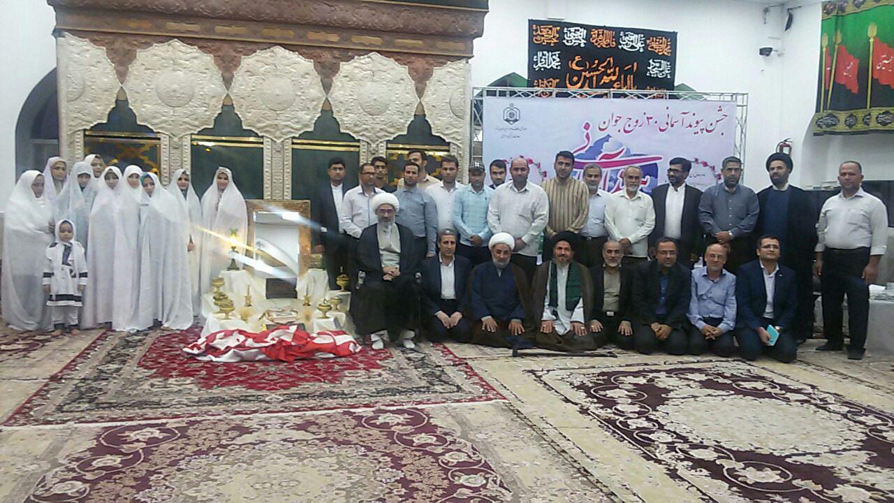 برگزاری جشن ازدواج 30 زوج در محل ساخت ضریح خیمه گاه امام حسین(ع)