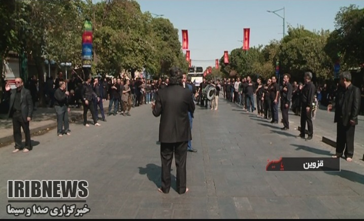 سوگواری مردم قزوین در عاشورای حسینی + فیلم