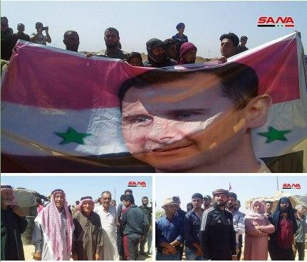 تجمع سوری‌ها در محکومیت حمله اشغالگران آمریکایی به ارتش سوریه