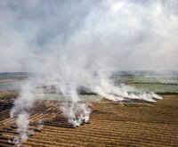 حریق در مراتع روستای منصورآباد رزن