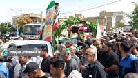 تشیع پیکر مطهر سرباز شهید مدافع وطن در ابهر
