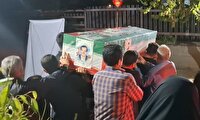 وداع با پیکر شهید سید داود شیروانی در معراج‌الشهدا شهرکرد