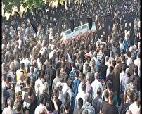 تشییع پیکر شهید رضا رضایی در شهرستان پاسارگاد