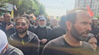 حضور رئیس مجلس در آیین تشییع شهدای اقتدار ایران