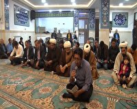 برگزاری مراسم معنوی با حضور عاشقان اهل بیت (ع) در مسجد امام حسین مهاباد