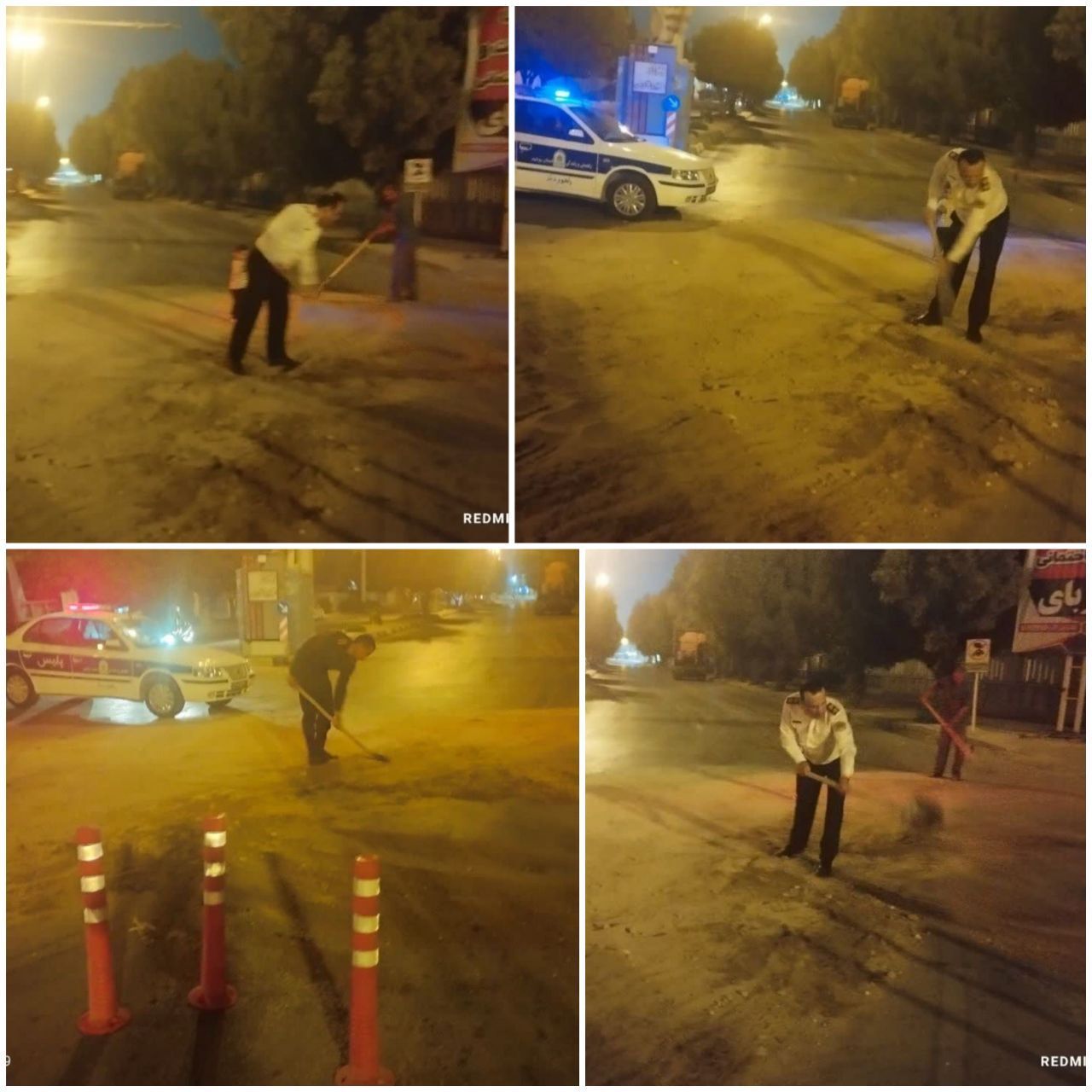 اقدام جهادی پلیس راهور دیر در حادثه نشت گازوئیل